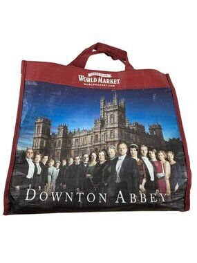 Downton Abbey World Market Tote Bag Handles Reusable Large Shopping Bag 2013